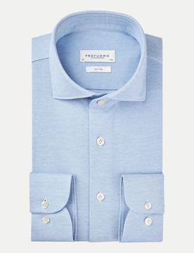 PROFUOMO Knitted-Hemd Blau 38
