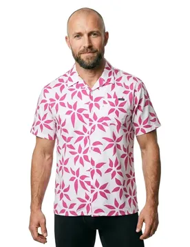 Chemise à Manches Courtes Under Pressure White / Pink M