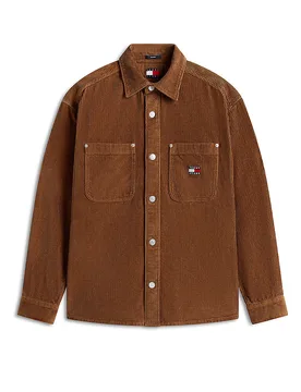 Overshirt marrón claro S - Tommy Jeans - FashionsVida
