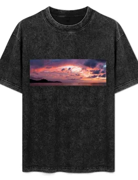 Beautiful vivid sunset T-Shirt Simple Solid Color Crew Neck Tee - Aliexpress - FashionsVida
