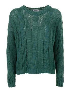 Base Maglia Girocollo Verde Treccia