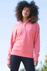 Watercombe Womens 100% Cotton 1/4 Zip Sweatshirt - - Size: S