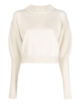 Maglione Cropped In Lana-Cashmere