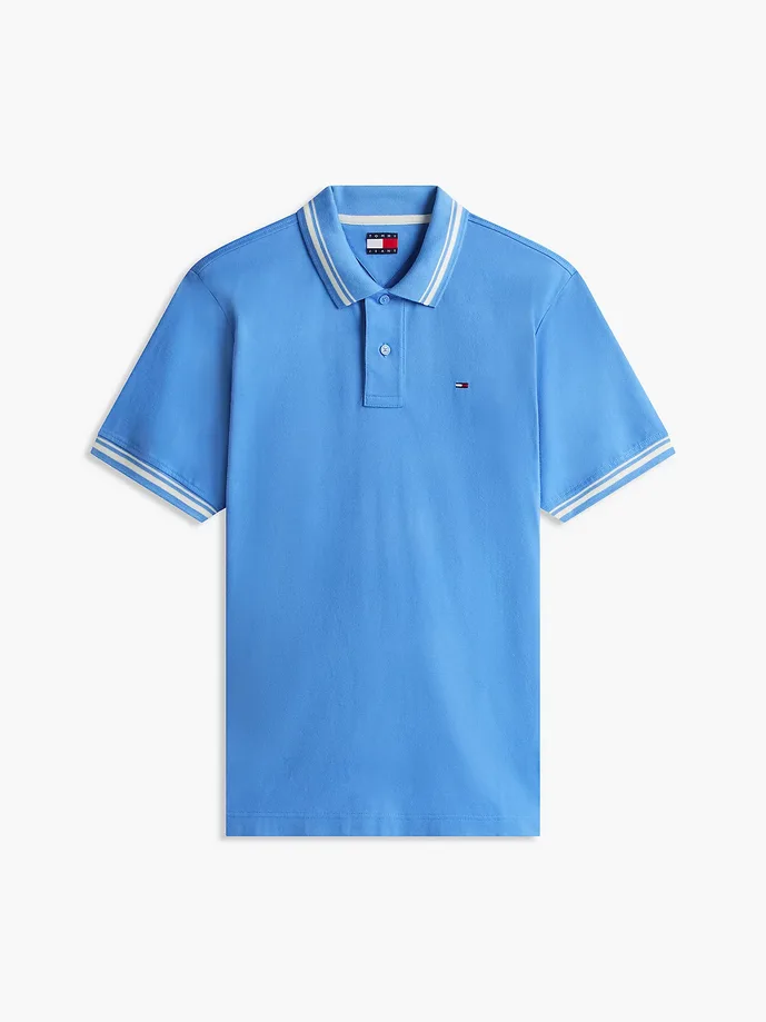 Polo con righe uomo azzurro - Tommy hilfiger - FashionsVida