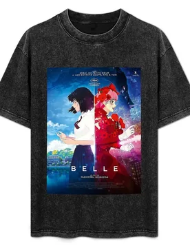 BELLE - MAMORU HOSODA T-Shirt Big and Tall Loose Fit T-Shirt - Aliexpress - FashionsVida