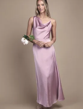 Women's Strappy Cowl Neck Maxi Bridesmaid Dress in Blush Size: 10 - Blush - Size: 10 - OASIS - FashionsVida
