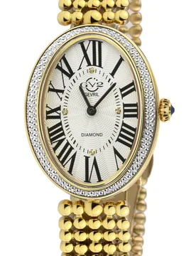 Piazza Navona, Swiss Quartz Watch, White Dial, 316L Stainless Steel, & Sapphire Crystal - Gold - Size: One Size - GV2 - FashionsVida