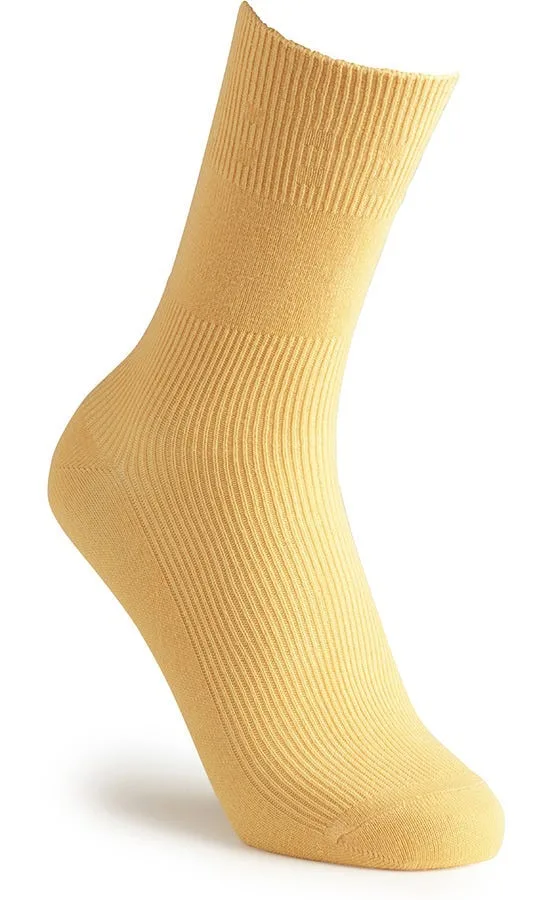 Cotton‑rich Softhold® Seam‑free Socks - Maize - Size: M - Cosyfeet - FashionsVida