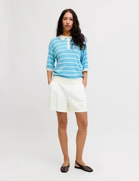 Jack & Jones - Short de mujer de lino con cintura elástica - jack & jones - FashionsVida