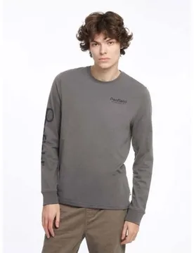 Mens Castlerock Graphic Long Sleeve T-Shirt - Male - Grey - Large - Penfield - FashionsVida