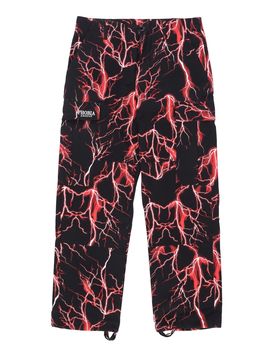 Pantalone Lungo Uomo Lightning Cargo Pants Black/red