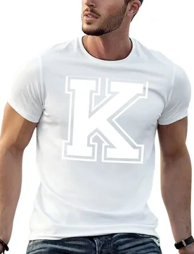 Letter K Alphabet T-Shirt printed t shirts for man t shirts for man slim fit t shirts for man cotton funny T-shirt - Aliexpress - FashionsVida