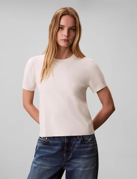 Jersey de mujer de punto de manga corta - Calvin Klein - FashionsVida