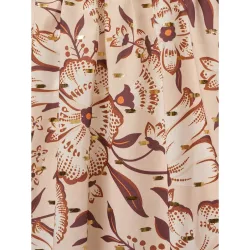 Vestido floral de manga larga con cinturón