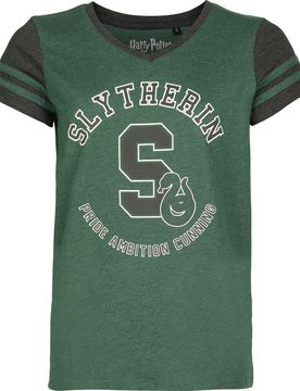 T-Shirt - Slytherin College - S bis XXL - für Damen - Größe M - grün - Lizenzierter Fanartikel - Frauen - female