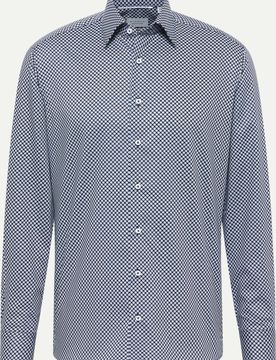 Slim-Fit Hemd mit Muster Blau 38
