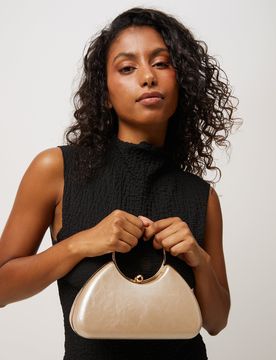 Concha borsa da sera con tracolla removibile