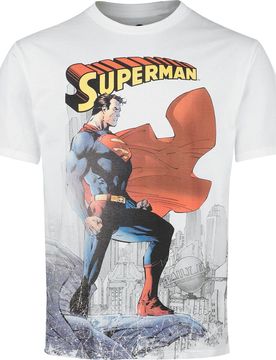 DC Comics T-Shirt - Daily Planet - S bis XXL - für Männer - Größe M - weiß - Lizenzierter Fanartikel - Männer - male