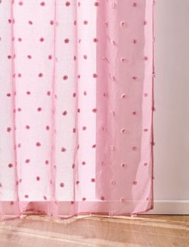 Tenda con nastro e motivo a pois - rosa pastello