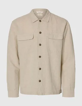 Overshirt Uomo Selected Leroy Linen - Selected - FashionsVida