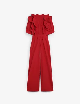 Mono de mujer con volantes y escote profundo - Scalpers - FashionsVida