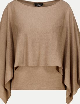 Poncho mit Glitzergarn Braun 42