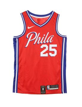 Canotta Basket Uomo Nba Swingman Jersey Statement Edition No 25 Ben Simmons Phi76e University Red