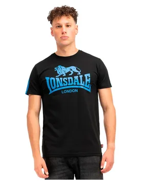 T-shirt à Manches Courtes Henconner Black / Blue S - Lonsdale - FashionsVida