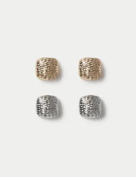 Pack Stud Earrings Gold Mix female - Per Una - FashionsVida