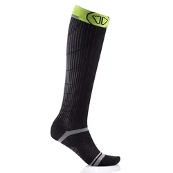 Endurance Racing Knee Compression Socks Black / Yellow EU 35-36 Men,Women