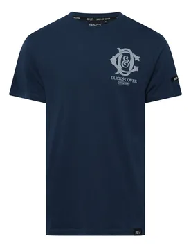 Mens Randolph T-Shirt In Navy - Blue - Size Large - Duck and Cover - FashionsVida
