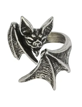 Gothic Ring - Nighthawk Wrap Ring - für Damen - silberfarben - Frauen - female - Alchemy Gothic - FashionsVida