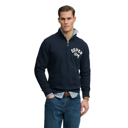 Felpa Con Mezza Zip Vintage Athletic Eclipse Navy M