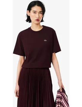 Camiseta de mujer de corte holgado 100% algodón - Lacoste - FashionsVida