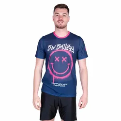 S.w.smiley Graffiti Short Sleeve T-shirt Blue M Men