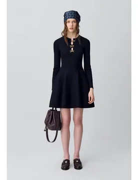 Vestido corto de punto con nudos - CLAUDIE PIERLOT - FashionsVida