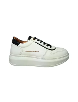 Scarpe Donna Sneakers Cambridge Woman-White Black - Alexander Smith - FashionsVida