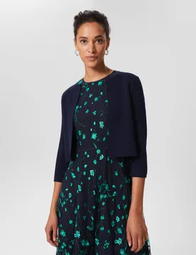 Edge to Edge Cropped Cardigan Navy female - Hobbs - FashionsVida