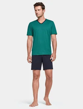 Pijama corto de hombre de punto en varios colores - Impetus - FashionsVida