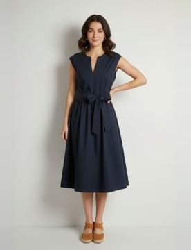 Para mujer. CFWWDR2028FRUT3944 Vestido Poplin (S), Casual, Algodón, Sin mangas / Tirantes