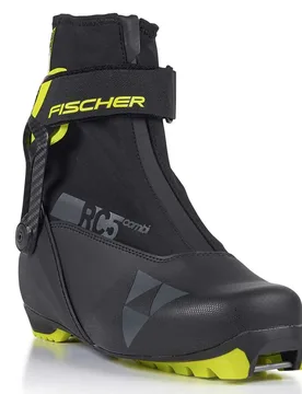 Chaussures De Ski Nordique Rc5 Combi Black / Neon Yellow 28.25 Homme - fischer - FashionsVida