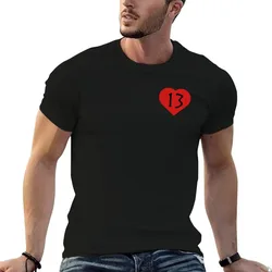 Heart T-Shirt Basic Short Sleeve T-Shirt for Men