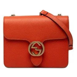 Small Dollar Calfskin Interlocking G Crossbody