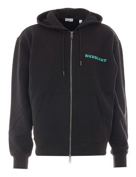 Felpa nera con chiusura con zip