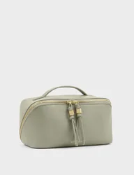 Personalised Medium Toiletry Bag Green female