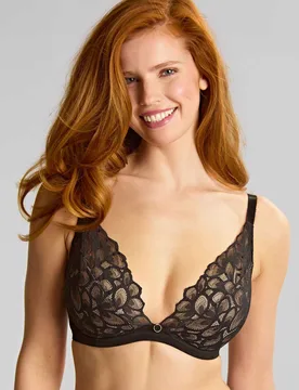 Allure Wired Demi Plunge Bra D-G Black Mix female - Panache - FashionsVida