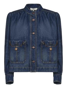 Chloe' Giacca di jeans con volant