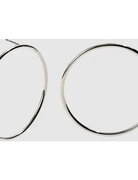 Pendientes de aro Sirena plateados - Daniel Espinosa - FashionsVida