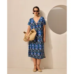 Camisola de mujer estampada con detalle de anilla