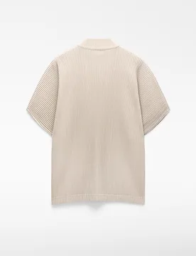 Camiseta de manga corta de hombre de crinkle con cremallera - Adolfo Dominguez - FashionsVida
